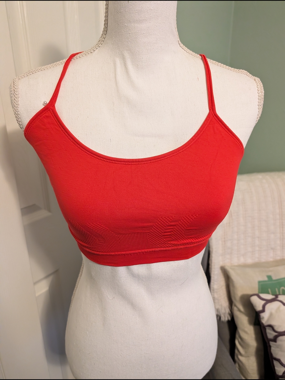 Fabletics Red Seamless Sports Bralette